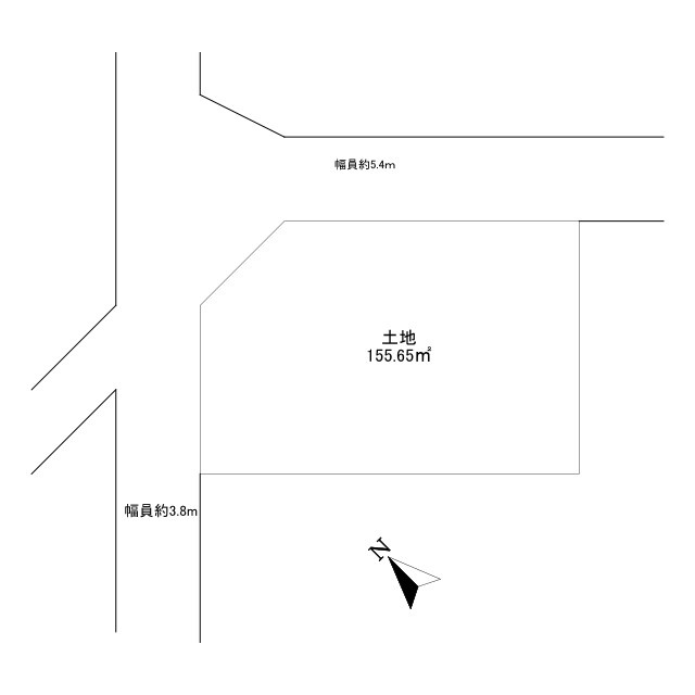 富里市新中沢　売土地の土地図