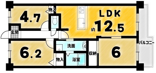 ルネ伏見東の間取り