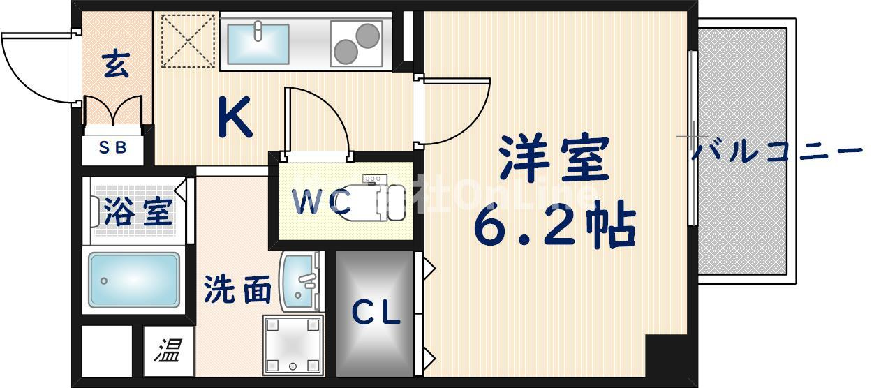 アームスコート若江岩田の間取り