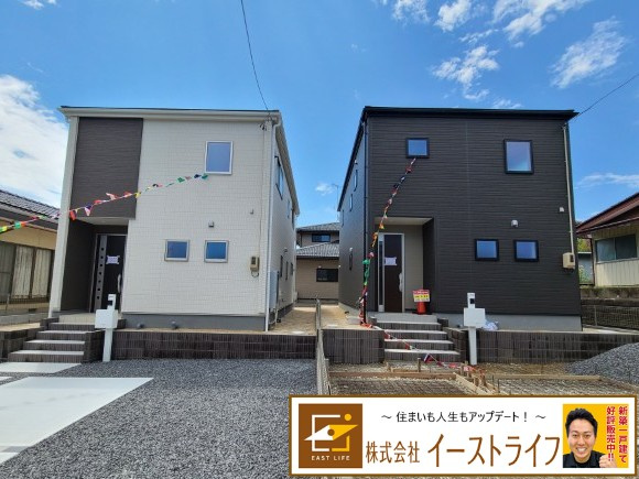 【新築戸建】　いわき市郷ヶ丘2丁目1期　全2棟　長期優良住宅の外観|1，2号棟の外観写真です