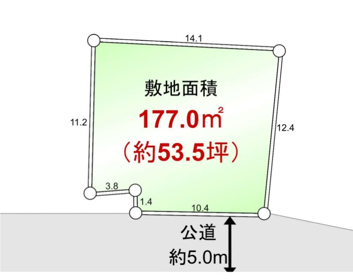 敷地面積53坪　売地　川越市古市場の土地図|敷地面積５３．５坪！建築条件なし売地！既存宅地につき、どなたでも建築可能です！