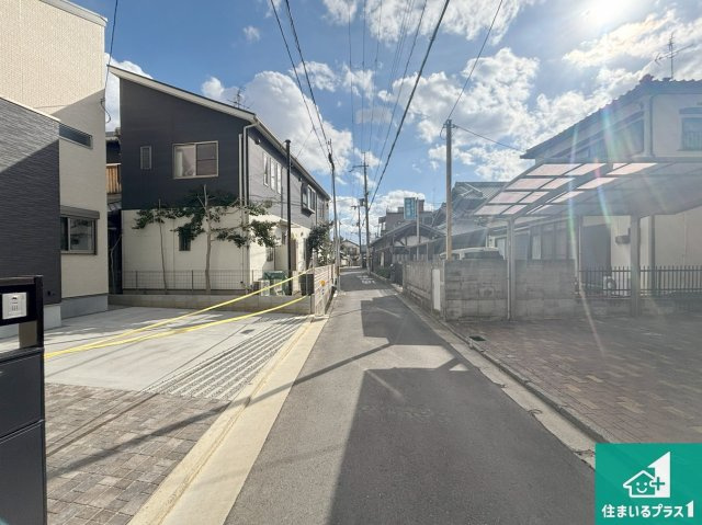 1(土)2(日)現地説明会！◆堺市中区福田　未入居　限定1邸の前面道路含む現地写真|車通りの少ない前面道路！お子様がいらっしゃるご家族でも安心！