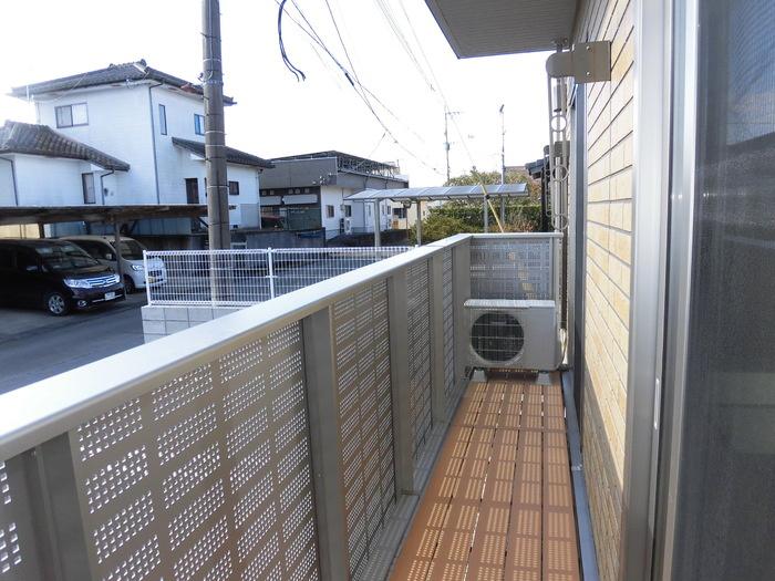 花笑み荘 B棟のバルコニー|Ｂ102 バルコニー