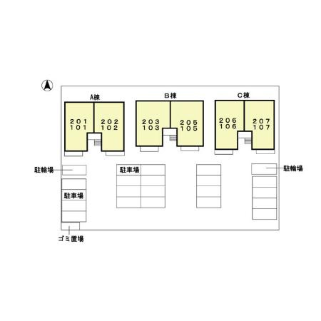 マルクイーン A棟の区画図