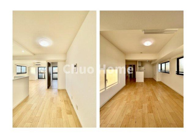 【キッチン】 | ヴィルメゾン葛西 | 視界に広がりを生むオープンなキッチン。料理や片付けをしながら、家族との会話を楽しんだり、リビングで遊ぶ子どもを見守れます。ご見学時には家具の配置などもイメージしながらぜひご覧になって見て下さい。