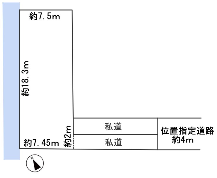 ６５６１９　岐阜市六条片田土地の区画図