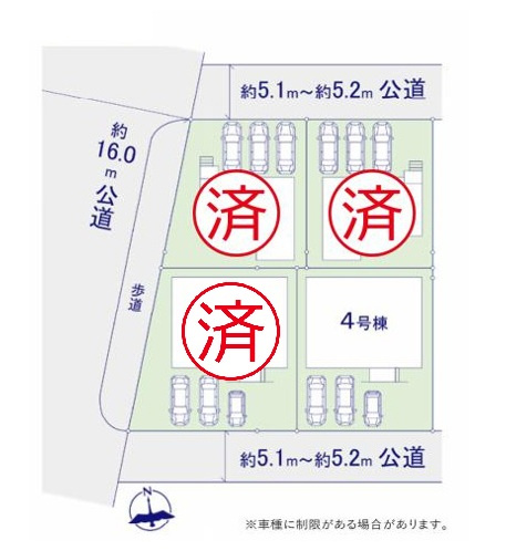 龍ケ崎市野原町4期　新築戸建　4号棟の区画図