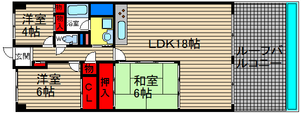 箕面東コーポラスの間取り