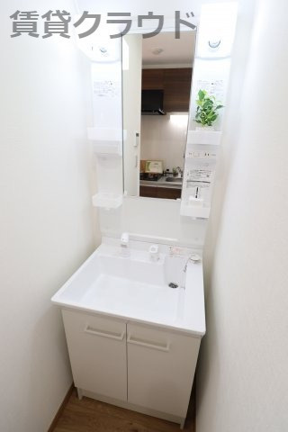 Rapa Maple（ラパメイプル）の洗面所|朝の準備はシャンプードレッサーでばっちりです！