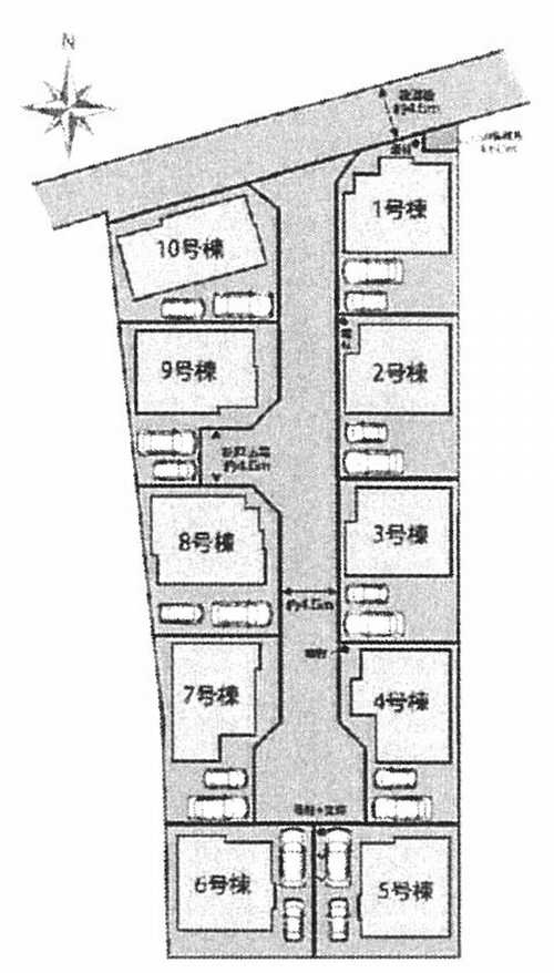 平塚市纒　新築戸建全10棟　3号棟の区画図