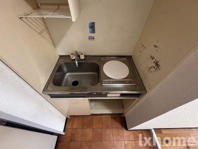 大池5番館のキッチン|コンパクトなキッチンで掃除もラクラク