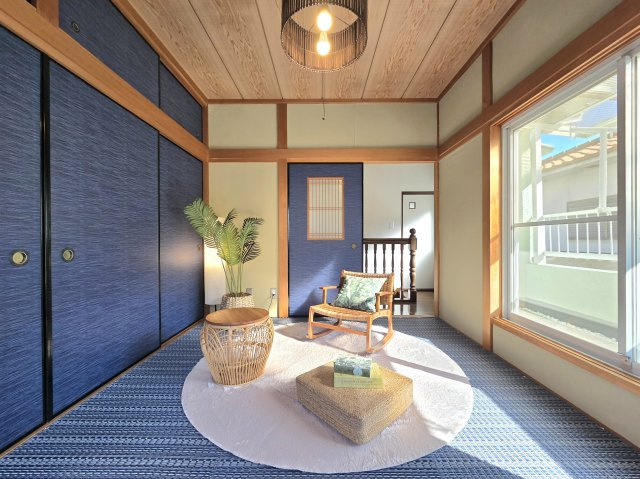 阪南市山中渓　中古戸建の和室|2階6帖　和とアジアンが融合。非日常感じる、癒しの和