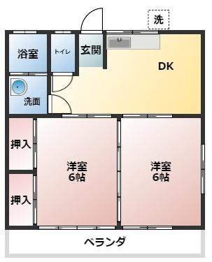 中畑荘2の間取り