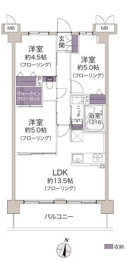 【間取り】 | キャステージパーク1番街　永畑小学校区　ＪＲ八尾駅
