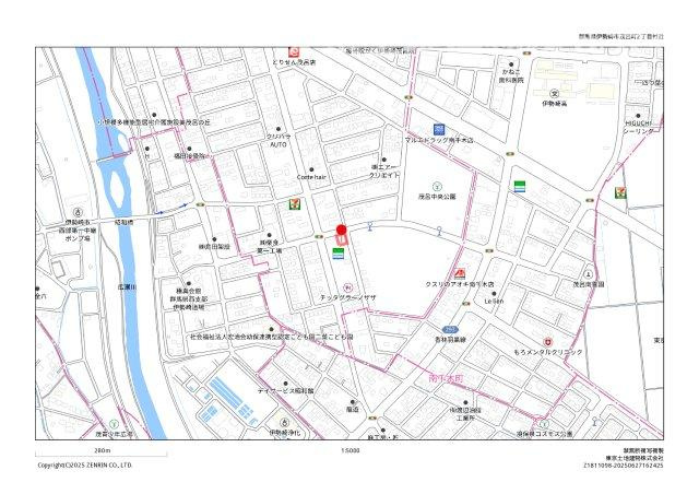 伊勢崎市茂呂町売地の地図