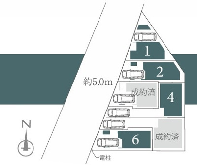 【区画図】 | 藤沢市川名1丁目 新築戸建 全6棟