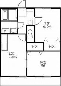 【間取り】 | ムゲンハイツ若草B