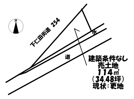 売土地　富岡市田島の土地図