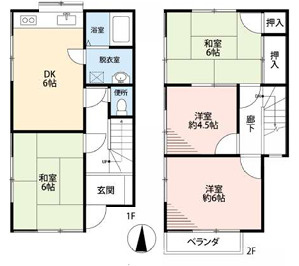 小田原市中村原　戸建の間取り