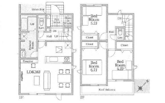 廿日市市福面2丁目　№35850の間取り|３ＬＤＫ