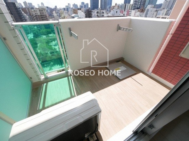 プライマル南森町パークビューのバルコニー