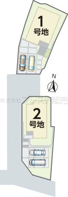 【区画図】 | 奈良市中町の新築一戸建 全２区画 | 全体区画図