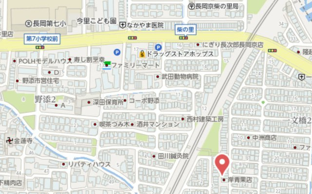 長岡京市一文橋2丁目　新築戸建の地図