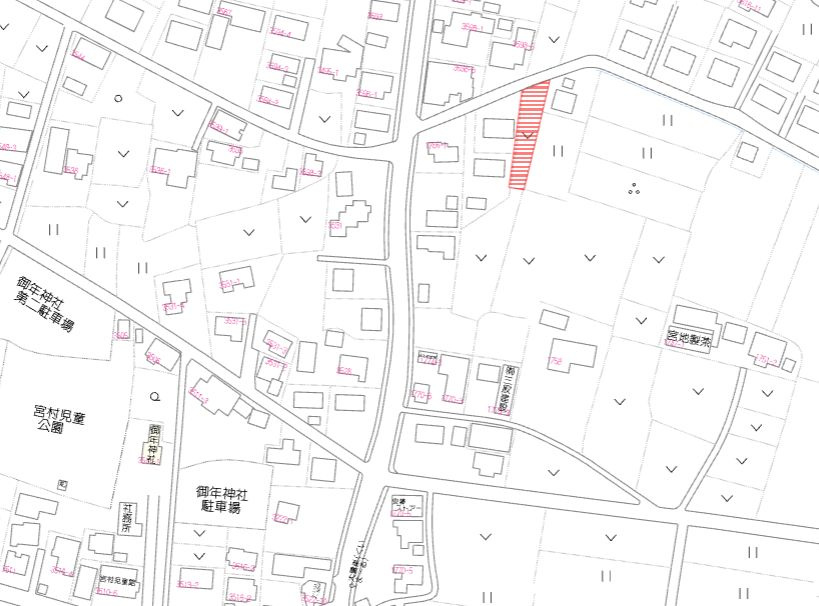 北諸県郡三股町大字宮村の売地の土地図