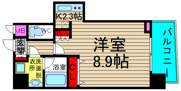 セイワパレス京町堀の間取り|建具・床材などは階数によって違います。