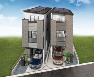 【外観パース】 | 戸田市下戸田　新築戸建　１号棟