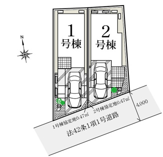 【区画図】 | 戸田市下戸田　新築戸建　１号棟