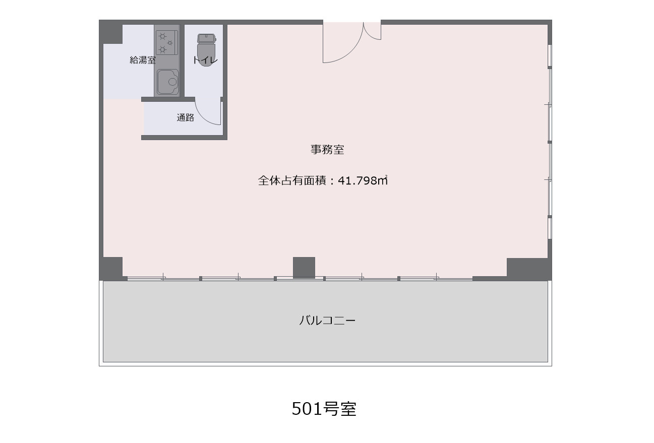 四郷町貸事務所の間取り