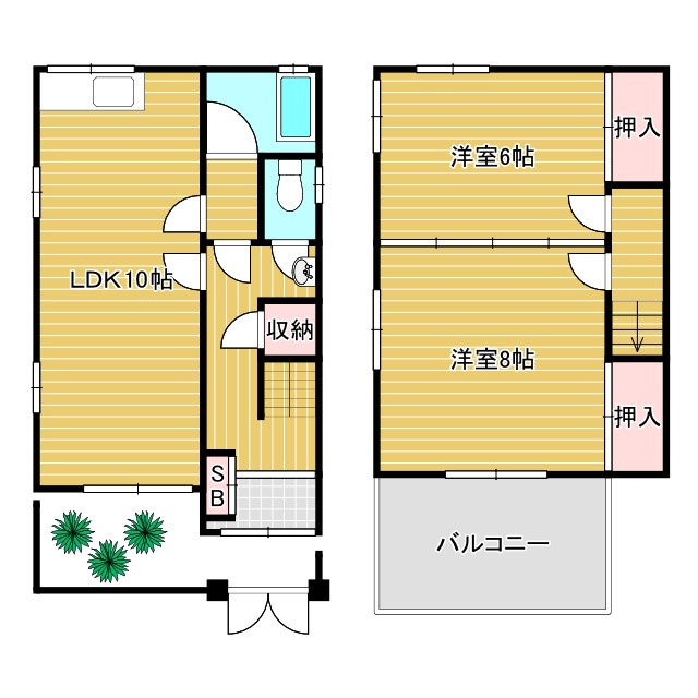 鷹殿町戸建の間取り