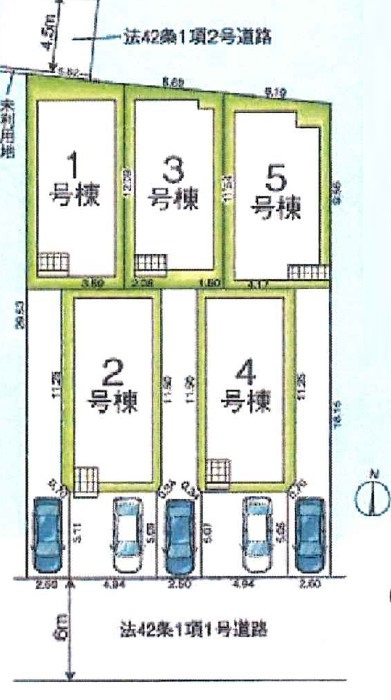 練馬区関町北3丁目　新築戸建　残4棟の区画図|区画図
