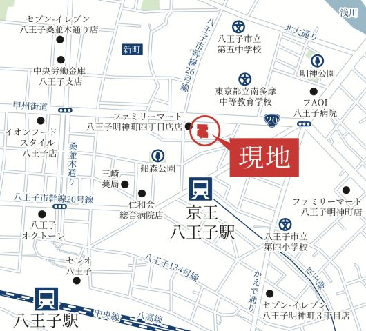 祝：成約済み　秀和第１八王子レジデンス　八王子市　中古マンションの地図|～仲介手数料無料☆八王子ひなた不動産～秀和第１八王子レジデンス