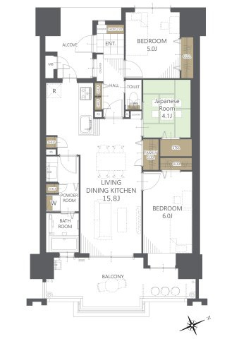 【間取り】リヴィエール大手町オーナーズレジデンス 