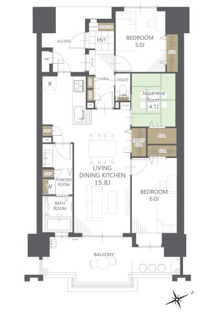 【間取り】リヴィエール大手町オーナーズレジデンス 