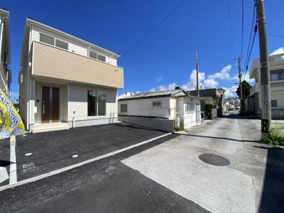 【前面道路含む現地写真】 | うるま市石川　第7（全4棟）2号棟 | ※西側公道4.6m～5.1m♪