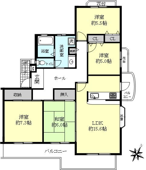 コンフォール学園緑が丘第2　弐七号棟の間取り