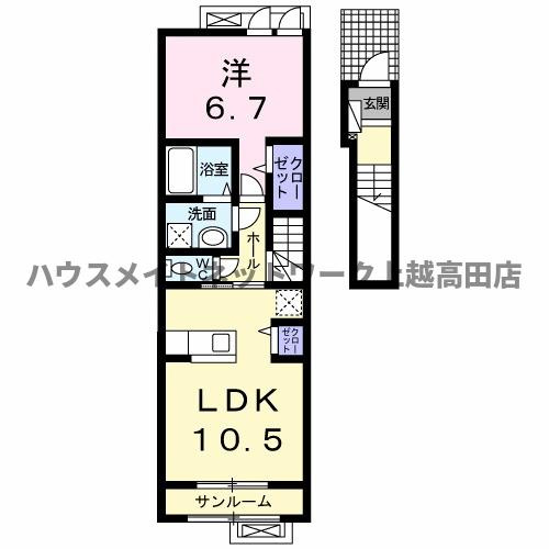 カルムＢの間取り|間取図