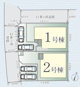 茅ヶ崎市柳島2期　新築戸建　全2棟2号棟の区画図