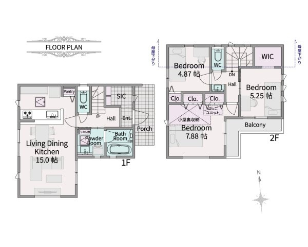 【間取り】 | 練馬区谷原6丁目　新築一戸建住宅（成増店） | ※図面と現況が異なる場合は現況優先となります。