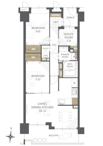 【間取り】サーパス佐古六番町 
