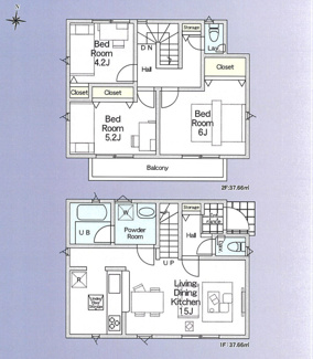 【間取り】 | 川口市戸塚第7　全4棟 | ゆとりの3LDK♪