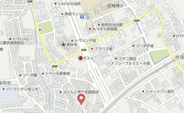 京都市西京区桂池尻町　新築戸建の地図