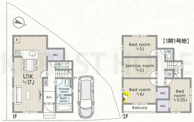 京都市西京区桂池尻町　新築戸建の間取り