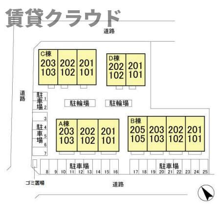 プルミエール　B棟の区画図