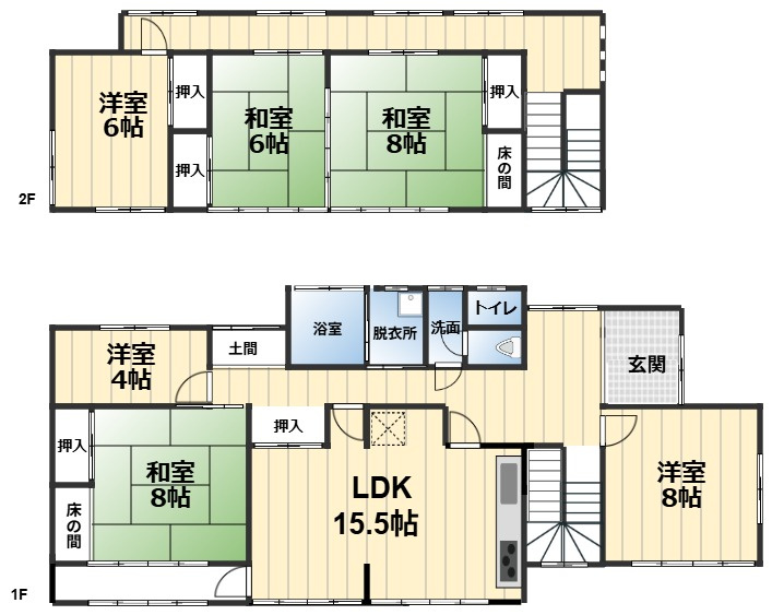 岩倉長谷町中古戸建の間取り