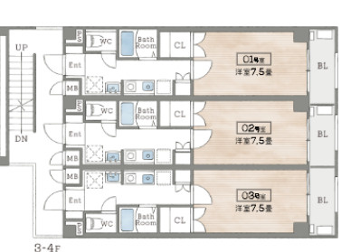 ララソル芦屋の区画図