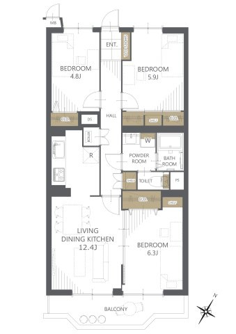 【間取り】志木ニュータウン南の森弐番街８号棟 